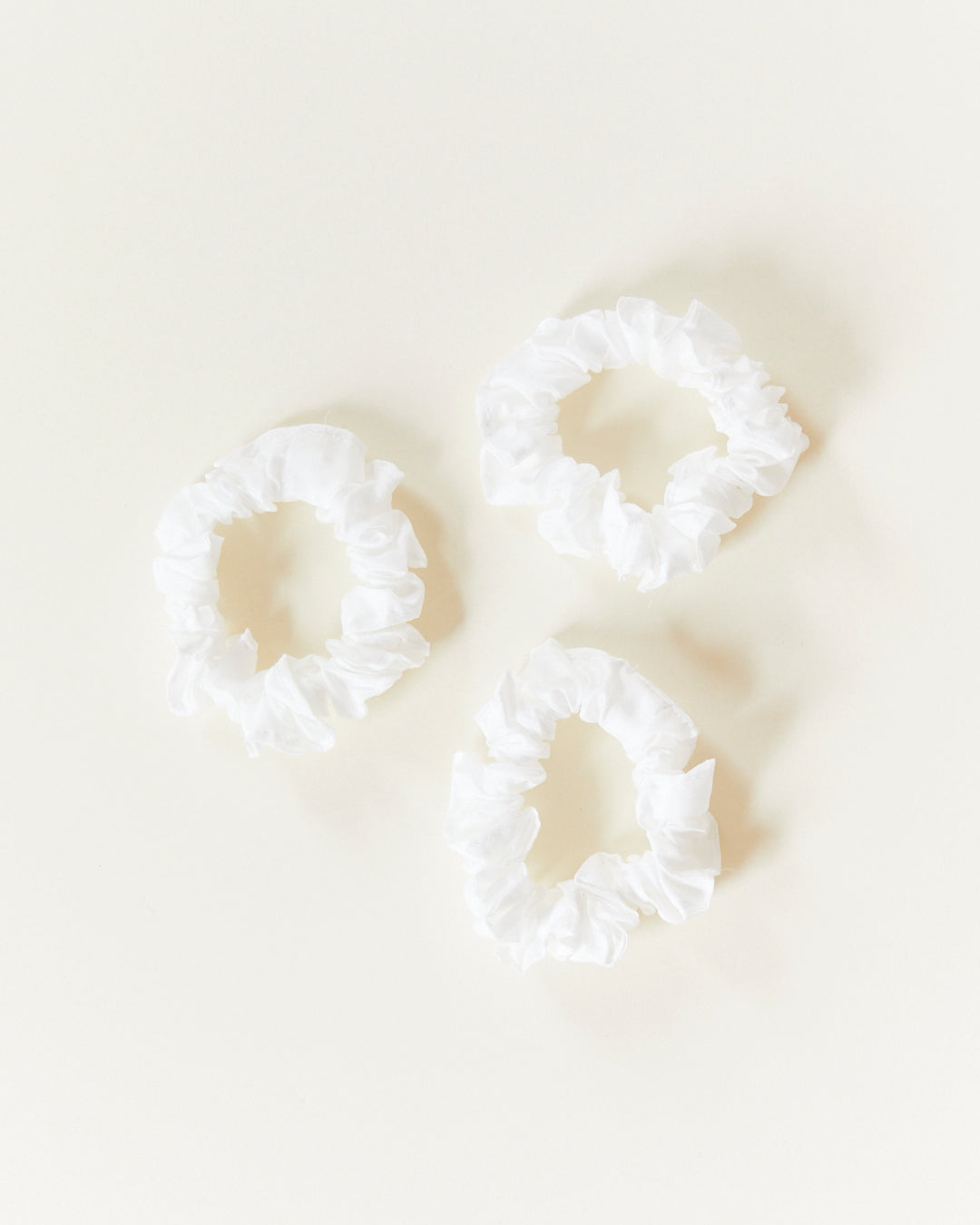 White Silk Scrunchies For Dyeing