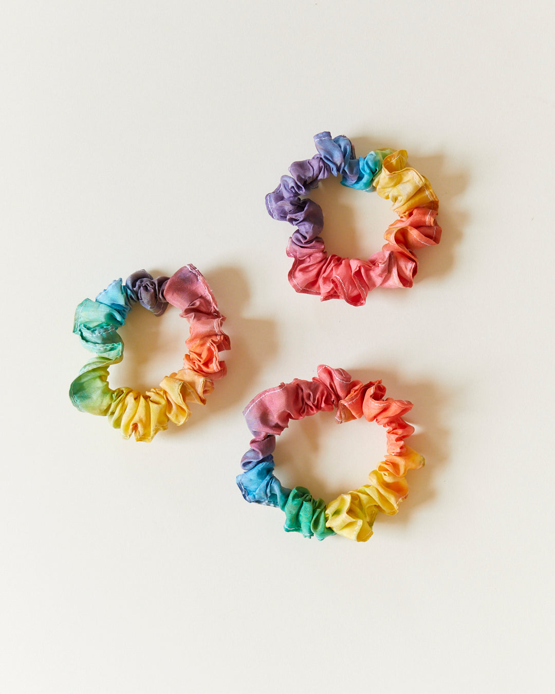 White Silk Scrunchies For Dyeing