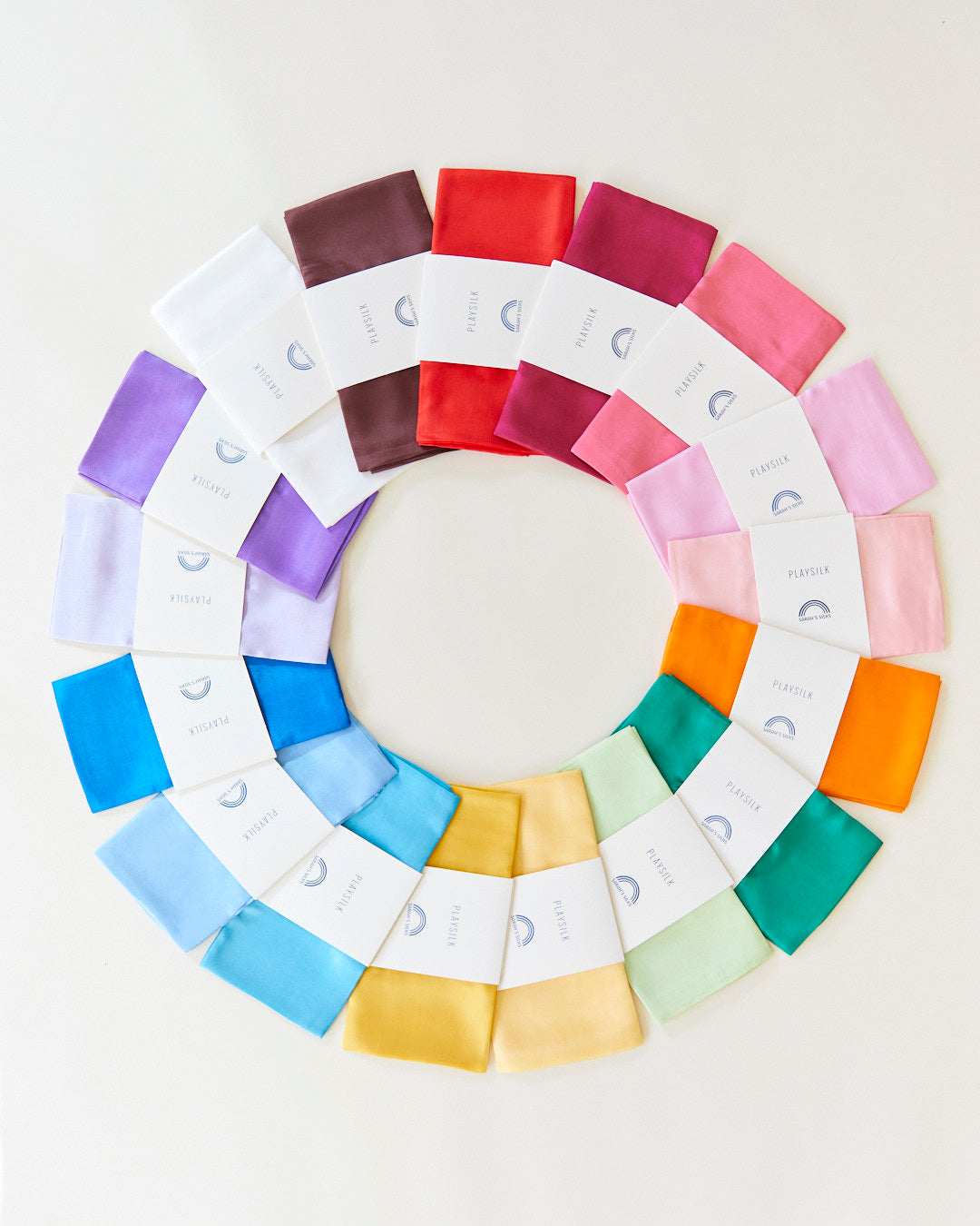 Set of 17 Solid Color Playsilks
