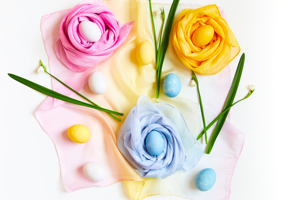 Dyeing Easter Playsilks & Eggs