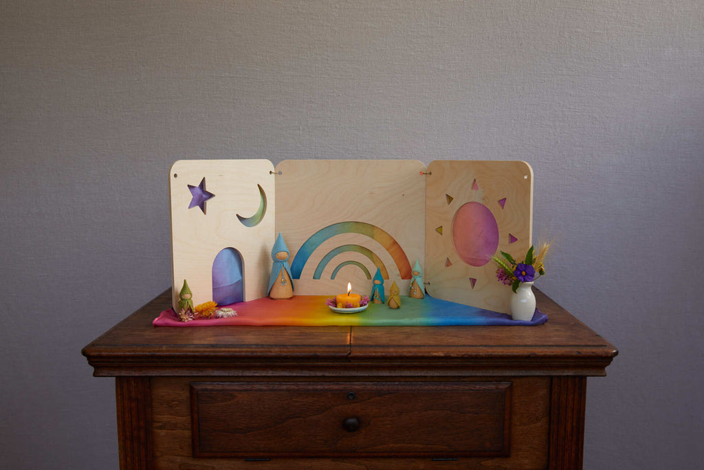 Rainbow Nature Table