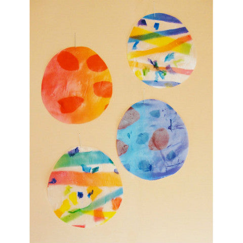 DIY Silk Collage Easter Eggs and Garlands