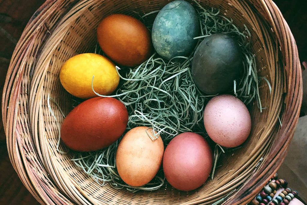 Egg & Silk Dyeing with Food