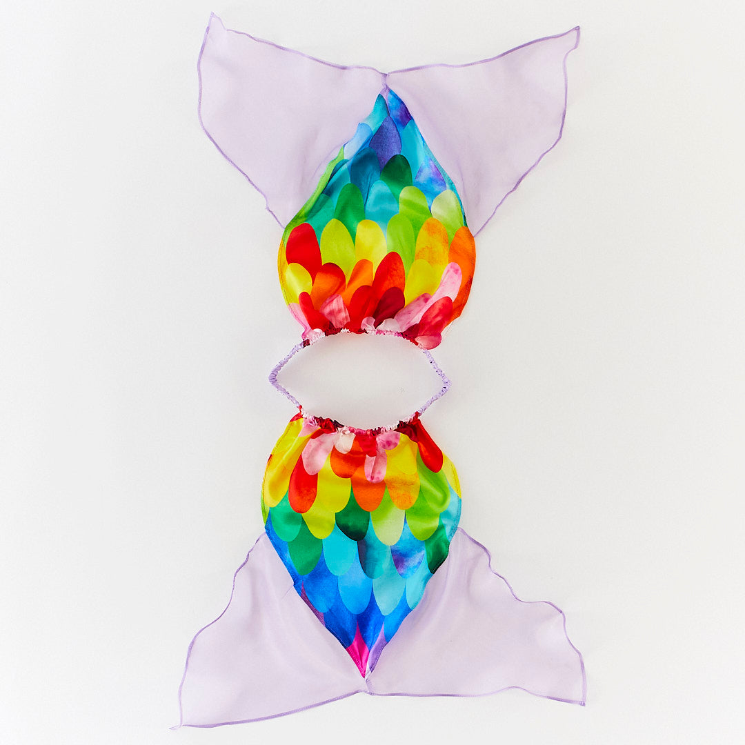 Bandiera Da Casa Caroline Da Tesori Sirena Multicolore Su Tela - 71x102 Cm Resistente Alle Intemperie