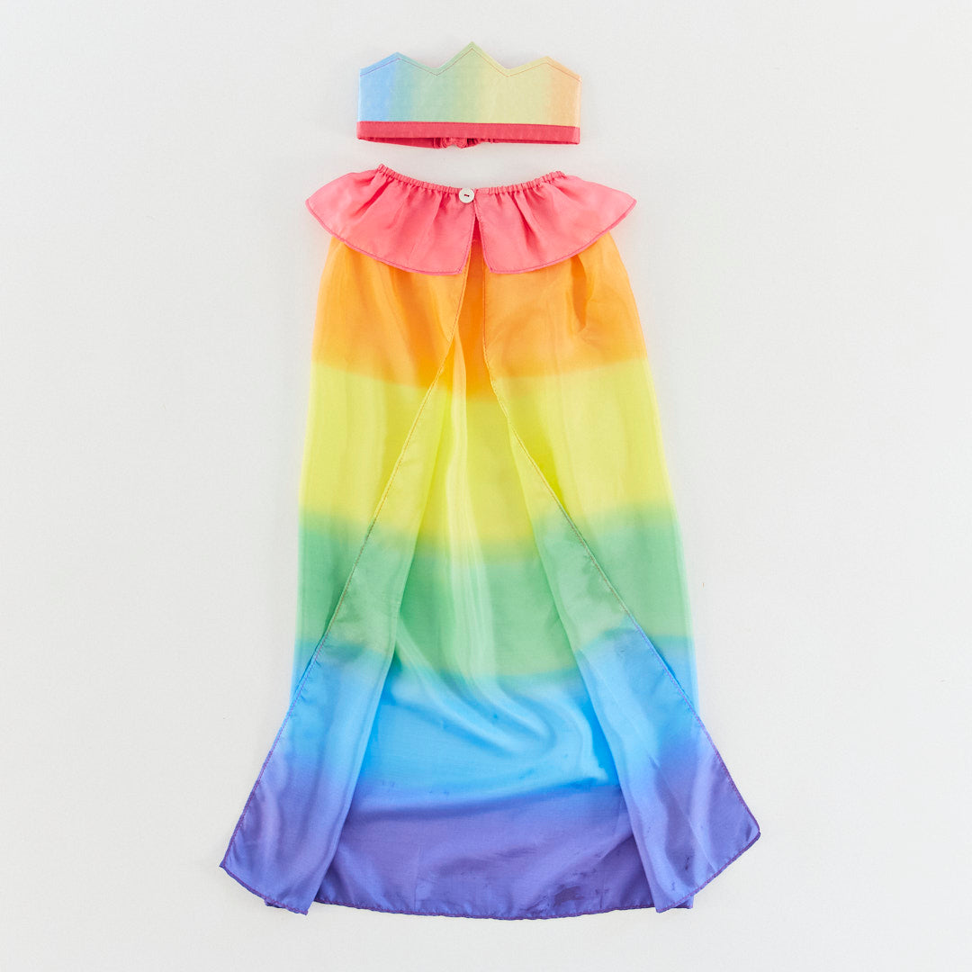 Rainbow Cape & Crown Set