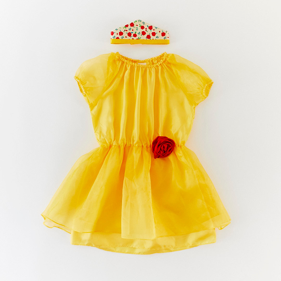belle's dress Belle Dress-up Set Orange and Cream Color Q2h Color:White-Blue 6/ Tag Size M