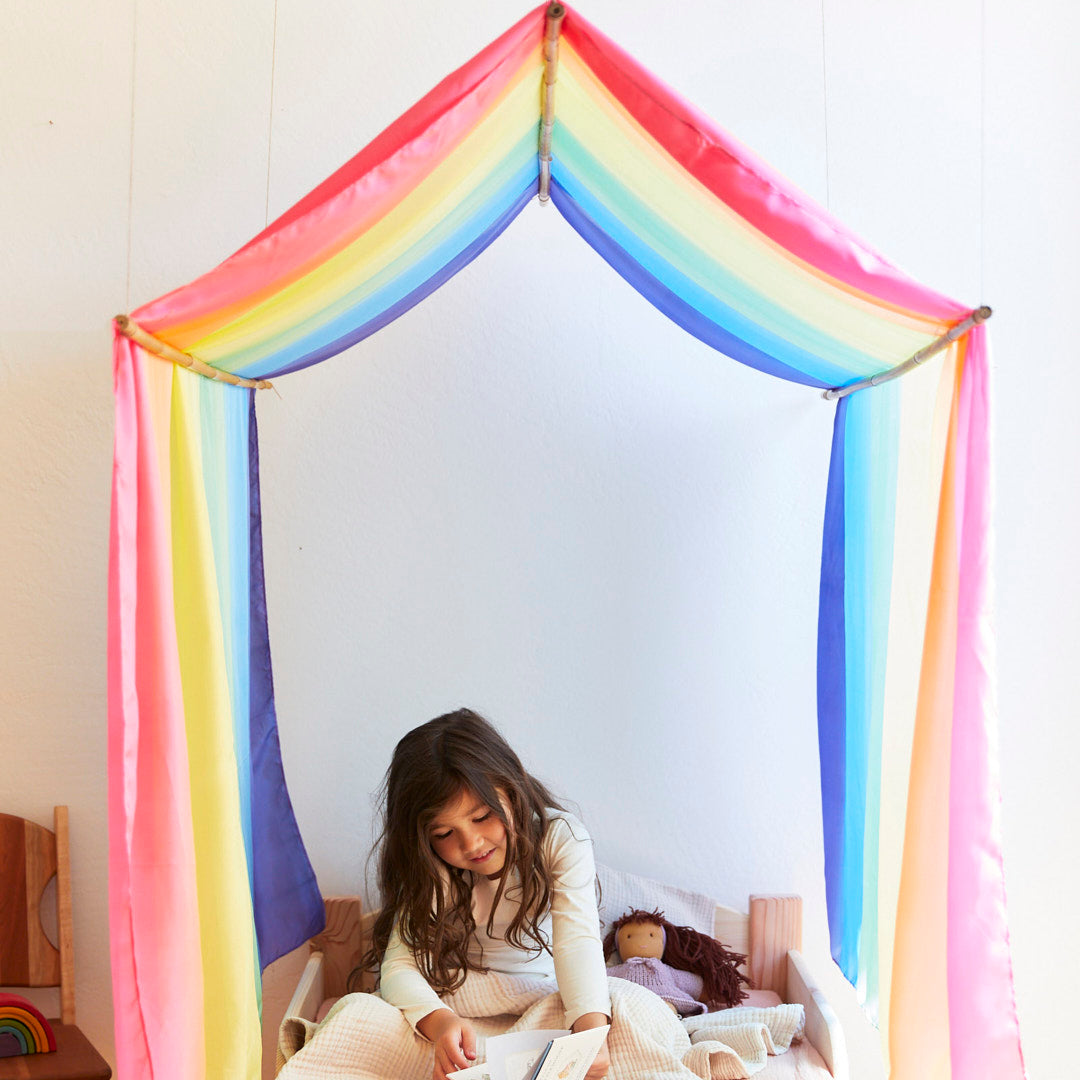 Double Rainbow Playsilk | Buy Large Rainbow Playsilks for Kids
