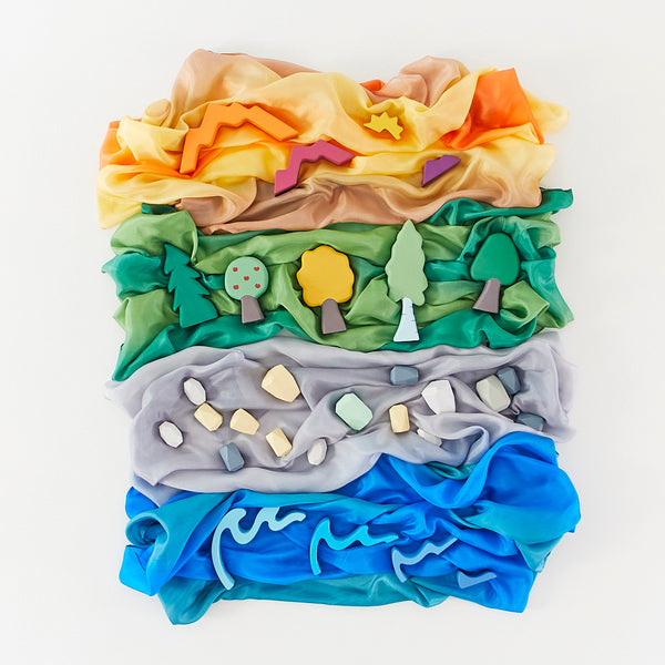 Wooden Earth Toy & Playsilk Set – Sarah's Silks