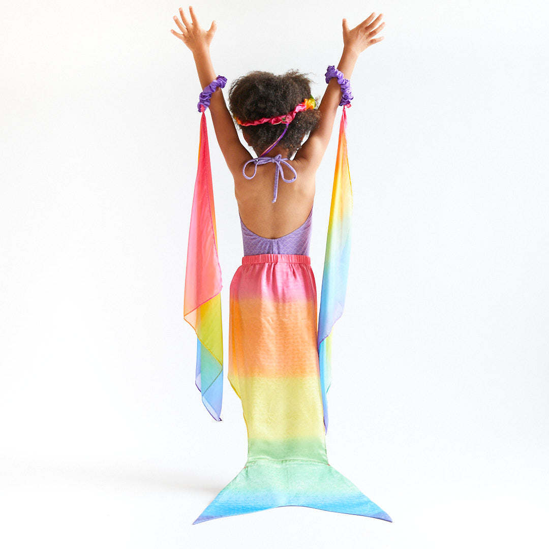 mermaid tail fancy dress Rainbow Mermaid Costume – Sarah's Silks