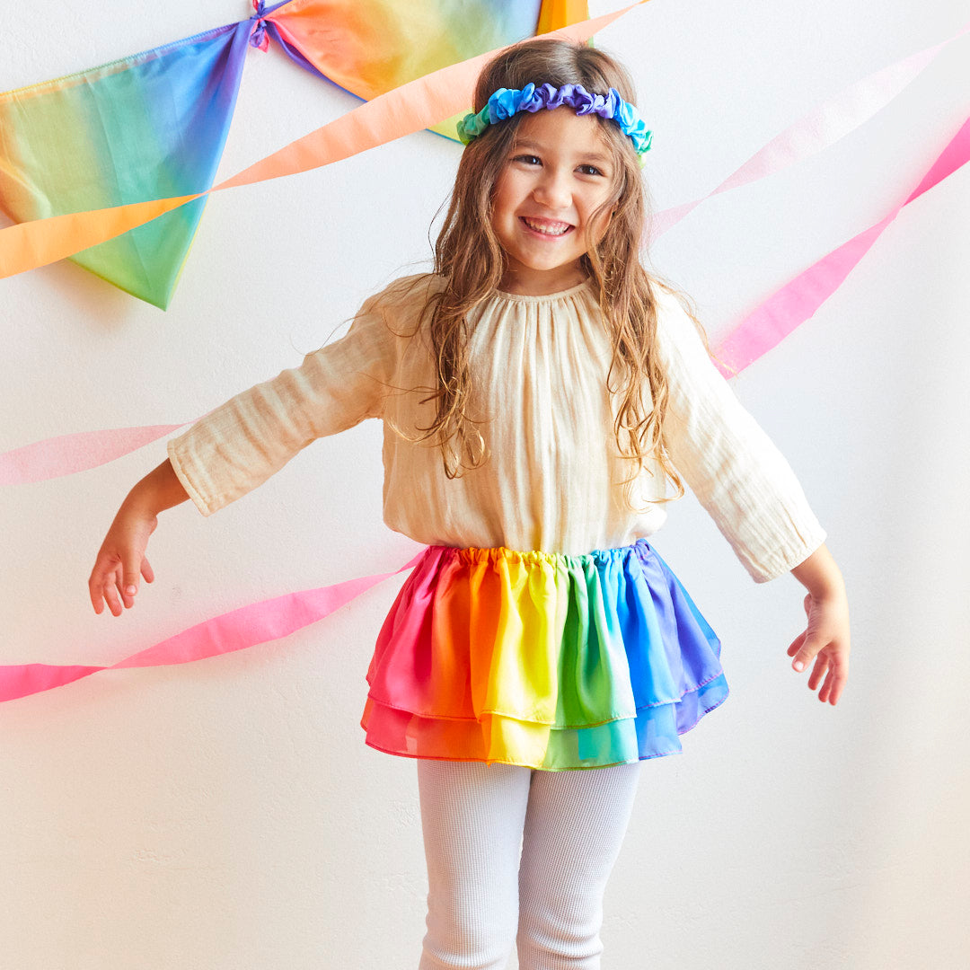 Sarah's Silks Rainbow silk skirt Sarah's Silks Rainbow silk skirt