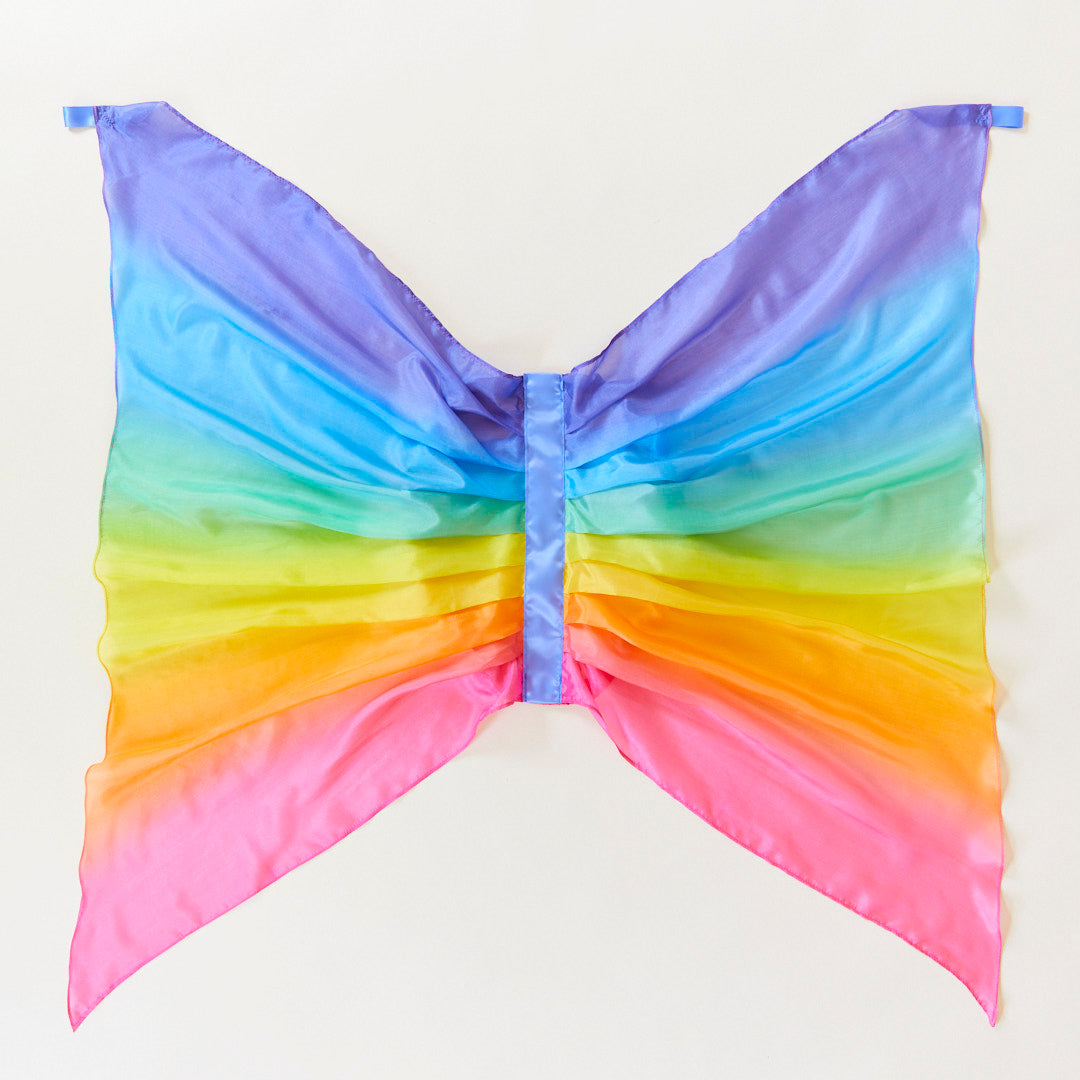 Rainbow Fairy Dress & Wings (Size 5-6)