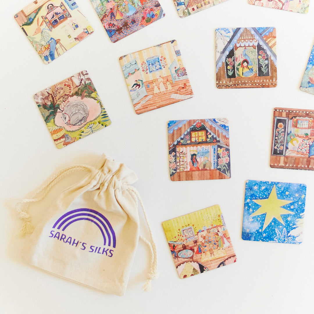 Christmas in the Dollhouse I Spy Game & Playsilk – Sarah's Silks