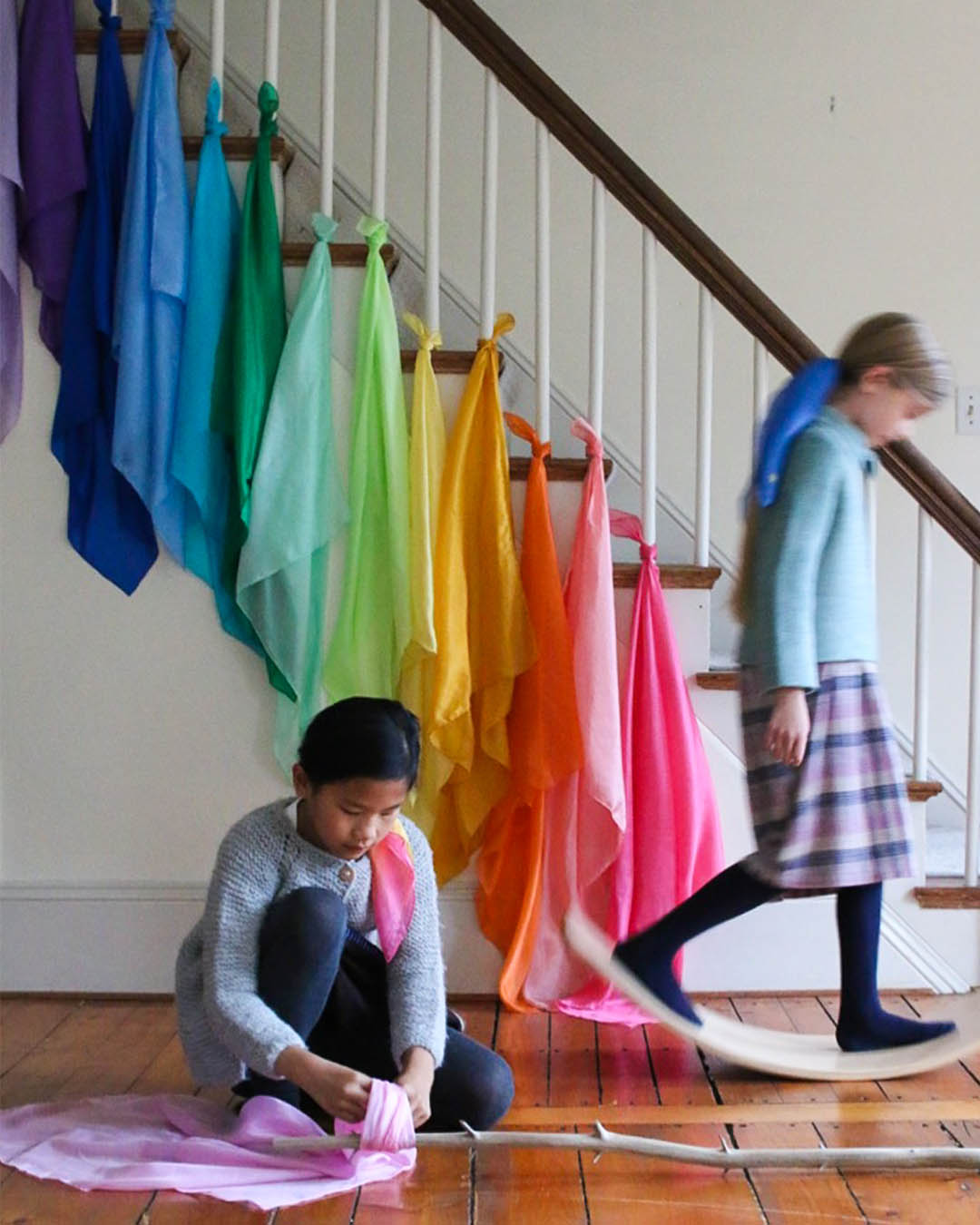 Set of 17 Solid Color Playsilks